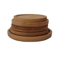 Tapis isolant en bambou durable, plateau antidérapant, design moderne et simple pour tasse à lait, support créatif pour pot de fleurs en céramique