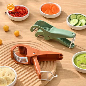 Trancheuse manuelle multifonctionnelle <span class=keywords><strong>pour</strong></span> fruits et légumes, dispositif de découpe en acier <span class=keywords><strong>pour</strong></span> bananes, concombres et ail, gadgets de cuisine - Product Image 1
