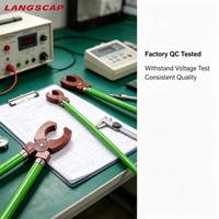 Pince crocodile isolée en fibre de verre 35 kV anti-vieillissement, à prise isolante, équipement de sous-station personnalisé OEM, directement de l'usine