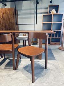SINTERIOR WALNUT ONYX DINING <b>CHAIR</b> PREMIUM AA RUBBERWOOD STEAM BENT BACKREST ERGONOMIC MODERN <b>KITCHEN</b> <b>WOODEN</b> ARMLESS <b>CHAIR</b> - Product Image 6