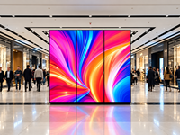 Afficheur LED numérique pliable Transtech P1.5 pour publicité intérieure, événements, expositions, mur vidéo