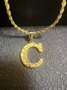 Collar Personalizado con Dibujos Animados, Chapado en <span class=keywords><strong>Oro</strong></span> de 18K, Collar con Colgante de Letra de Dibujos Animados de Acero Inoxidable, Joyería de Moda al por Mayor - Product Image 4