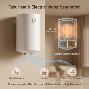 Calentador de Agua Eléctrico de Acero Inoxidable de 30L/<span class=keywords><strong>50L</strong></span>/80L/100L, Montado en la Pared, para Uso Doméstico y Hotelero, OEM/ODM - Product Image 3
