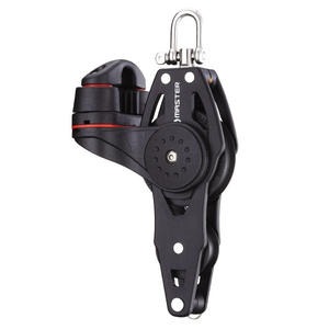 BB-0522F Single Wheel Swivel/<b>Shackle</b>/Rope Clamp for Sailboat 57mm Wheel Diameter 10mm Line Diameter Marine Hardware - Product Image 1