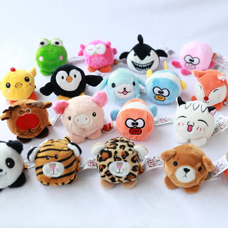 Custom Design China Factory Supplier Good Quality Animal Ball Plush Toys For Baby 3'' Mini Plush Toys Plush Key Chain Animal