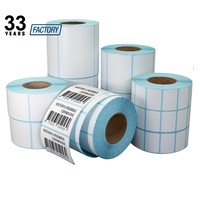 Fabricants d'étiquettes thermiques Autocollant d'étiquettes d'expédition auto-adhésives Étiquettes de transfert thermique personnalisées 2x3 4x4