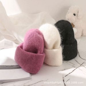 Gorros de Invierno para Mujer, de Angora, Pelo de Conejo Largo, Gorro de Punto, de Hilo Acrílico - Product Image 2