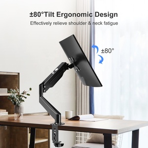 MD8 17 "-32" 10kg <span class=keywords><strong>Bras</strong></span> de moniteur simple à ressort à gaz économique <span class=keywords><strong>Support</strong></span> de bureau <span class=keywords><strong>Support</strong></span> d'écran de moniteur noir <span class=keywords><strong>Support</strong></span> pour <span class=keywords><strong>ordinateur</strong></span> <span class=keywords><strong>Support</strong></span> VESA - Product Image 2