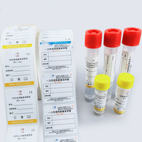 Impresión personalizada de fábrica, tubo de prueba de recolección de sangre médica, etiqueta adhesiva extraíble de Frozen, etiquetas de diseño personalizado para hospitales