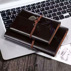 PU Color A6 Leather Notebook <b>Leaves</b> Restoring Ancient Ways Notepad Japan and South Korea Stationery Gift - Product Image 6