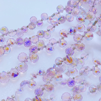 Perles en cristal de fraise en vrac de 6 à 8 mm pour la fabrication de bijoux DIY, perles en cristal de fraise en forme de goutte d'eau, vente en gros 2026