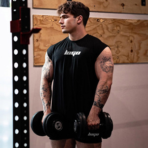 Canotta da <span class=keywords><strong>Uomo</strong></span> Traspirante per Allenamento, Bodybuilding, Corsa, in Cotone, Personalizzabile, Disponibile in Magazzino - Product Image 3