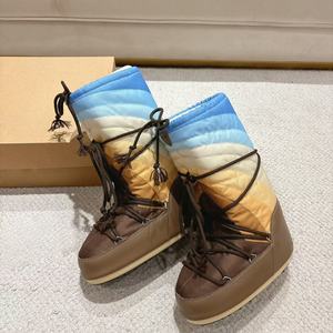 Botas de Nieve para Deportes de Invierno, Botas de Piel para Mujer, Forradas de Algodón Grueso y Cálido, Antideslizantes, Resistentes al Desgaste, con Correa Larga - Product Image 6