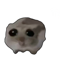 Peluche Meme Hamster Triste avec Musique et Chansons, Jouet en Peluche Hamster aux Grands Yeux