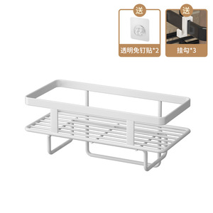 Support de rangement multifonctionnel pour toilettes 1/2 Étagères d'organisation de salle de bains Support de toilette en métal <span class=keywords><strong>double</strong></span> pour le stockage des épices - Product Image 4