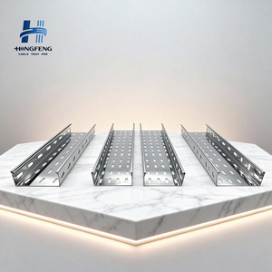 Bandeja portacables de acero perforado, bandeja portacables galvanizada para cableado eléctrico y gestión de cables - Product Image 3