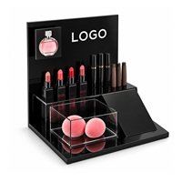 Support de présentation cosmétique en acrylique personnalisé pour comptoir, présentoir de vente au détail pour rouge à lèvres, mascara, parfum et échantillons de maquillage