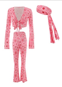 Costume de disco des années <span class=keywords><strong>70</strong></span> pour femmes Ensemble d'accessoires de tenues des années 1970 avec haut chemises pantalons lunettes boucles d'oreilles <span class=keywords><strong>bandeau</strong></span> - Product Image 5