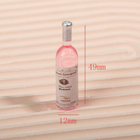Accessoires en résine en forme de bouteille de champagne, pendentifs pour coques de téléphone, porte-clés, miniatures en résine pour la décoration