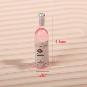Accessoires en résine en forme de bouteille de champagne, pendentifs pour coques de téléphone, porte-clés, miniatures en résine pour la décoration - Product Image 4