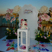 NIKA Events – Panneau de fond décoratif ondulé pliable en acrylique PVC pour mariage, anniversaire, baby shower