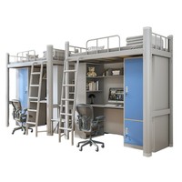 Lits superposés modernes en métal pour adultes, meubles de maison économiques, tailles simple et double avec structure en fer pour chambre ou salon