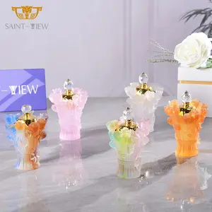 H10cm fait à la main décoration de la maison bébé douche cadeaux de mariage cadeaux arabe cristal Bakhoor Mubkhar brûleur d'encens pour cadeau en gros