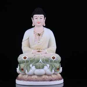 Statues de <span class=keywords><strong>Bouddha</strong></span> Bodhisattva Saha Trois Quatre Saints Maitreya Bodhisattva en imitation <span class=keywords><strong>porcelaine</strong></span> moulées à la main pour la vénération dévotionnelle - Product Image 2