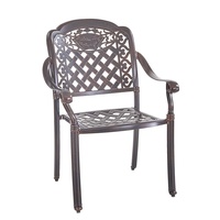 Moderner Europäischer Garten-Esstisch aus Aluminiumguss für Terrasse, Villa, Innenhof, Freizeit, Outdoor, Langlebig, für 6 Personen
