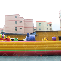 Airfunpro Prix d'usine Château gonflable Fun City Amusement Park avec toboggan pour aire de jeux pour chats ou château