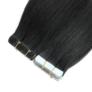 Extensions de <span class=keywords><strong>cheveux</strong></span> naturels longs en promotion, <span class=keywords><strong>cheveux</strong></span> slaves, 100% naturels, noirs, lisses, cuticules alignées, avec bandes adhésives en PU - Product Image 2
