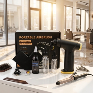 Cepillo de Aire Recargable Inalámbrico de 35 PSI, Potente y Antiobstrucciones, de Plástico, para Barberos, Equipo Duradero para Peluquería, Estilizado de Cabello y Barba - Product Image 1