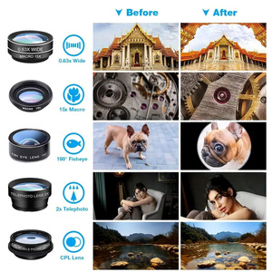 Universal Mobile Phone Lens Kit 10 In 1 Wide Angle Macro Fisheye Telephoto Cpl For Samsung And General Devices - Product Image 1
