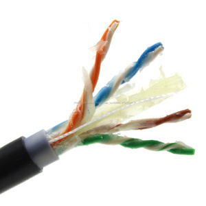305m double couche veste 2pr 4pr <span class=keywords><strong>rj45</strong></span> rj11 réseau rempli de gelée utp cat6 câble extérieur - Product Image 1