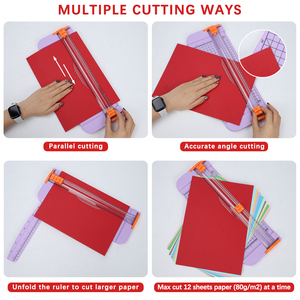 Mesin pemotong kertas geser Manual pemotong mata dadu A4 genggam untuk memotong kertas pembungkus dan pisau hadiah - Product Image 3