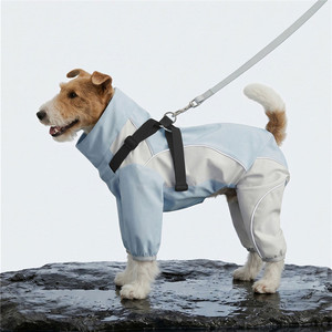 Impermeable para Perros de Cuatro Patas con Arnés, Chaqueta Impermeable para Mascotas, Reflectante, Cortavientos, Protección Completa para Perros - Product Image 1