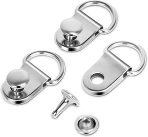 Sets Boot Lace Hooks Metal D Rings Shoes Lace Buckles With Rivets For Hiking Boot Repair Kit Shoe Tumbler <b>Wrap</b> Cup Leather Bag P - Product Image 1