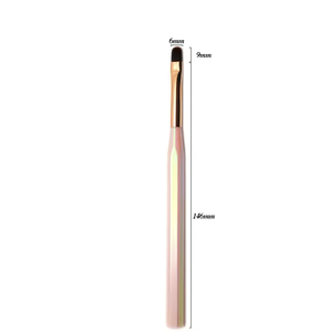 Ensemble de pinceaux à ongles en acrylique Kolinsky, manche en métal, poils ovales en nylon, logo personnalisé, pinceaux professionnels pour la peinture d'art sur ongles, pour usage en salon - Product Image 2