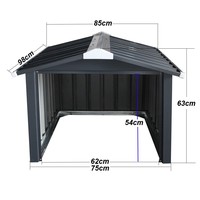 Hochwertiger, langlebiger 2 * 2FT Aluminium-Hinterhof-Roboter-Mover-Metalls chuppen Leicht zu montieren der umwelt freundlicher UV-Schutz für Rasen natur