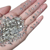 Kuku Berhias Rhinestone Bentuk Tidak Beraturan, Efek Aurora, Transparan AB, Alas Datar, Gaya Instagram, Gaya Jepang, Terkenal di Internet