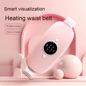 Caldo palazzo cintura in vita impacco caldo ricaricabile vibrazione dispositivo di massaggio riscaldamento elettrico palazzo riscaldamento - Product Image 1