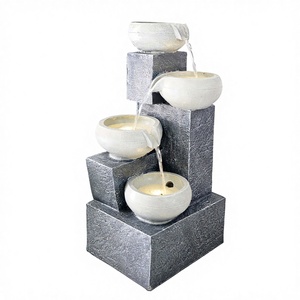 <span class=keywords><strong>Fontaine</strong></span> d'eau triple jet rétro de style mi-siècle pour la décoration intérieure et les ornements de <span class=keywords><strong>jardin</strong></span>, avec thème <span class=keywords><strong>Zen</strong></span> et méditation pour hall d'entrée - Product Image 1