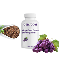 Extrait de pépins de raisin de haute pureté 95% OPC, antioxydant, améliore l'immunité, protège le système nerveux et immunitaire, compléments alimentaires, fourniture OEM