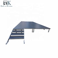 Structure de scène portable en alliage d'aluminium 1x1m, plateforme mobile pour événements