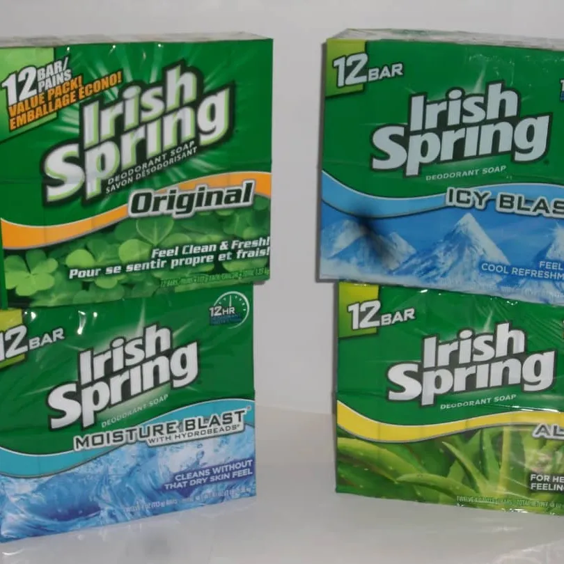 Jabón desodorante original de primavera irlandesa, jabón unisex, barras de 3,75 oz, 8 unidades