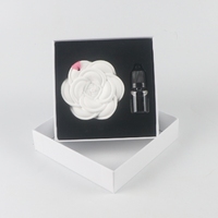 Diffuseur d'huiles essentielles en plâtre céramique parfumé aux fleurs, fait main, en porcelaine, pour armoire ou voiture, avec logo personnalisable