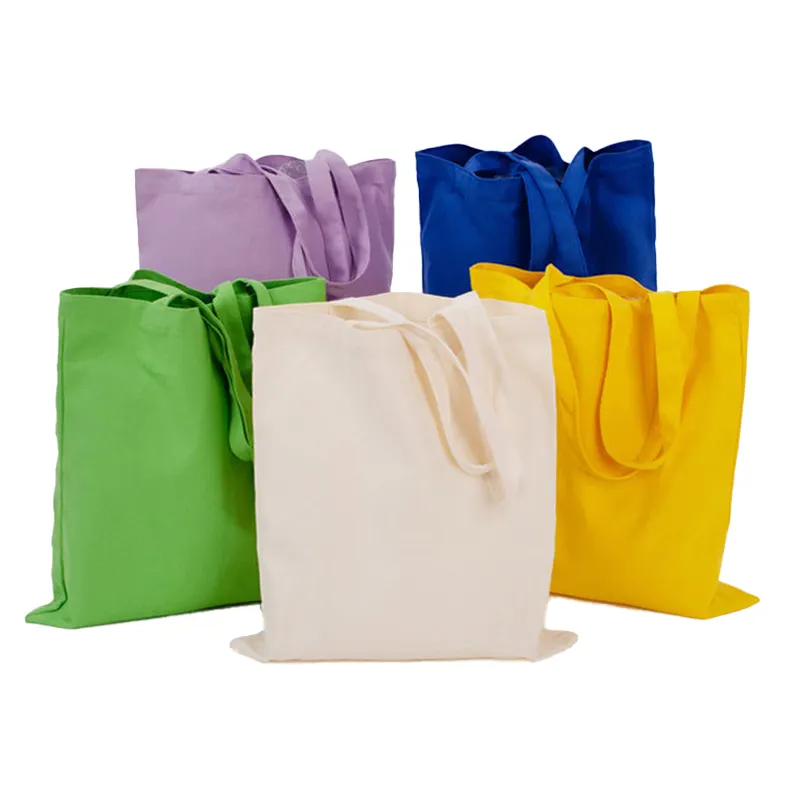 Sac à provisions en coton réutilisable avec logo personnalisé bon marché sac fourre-tout en toile écologique et biologique