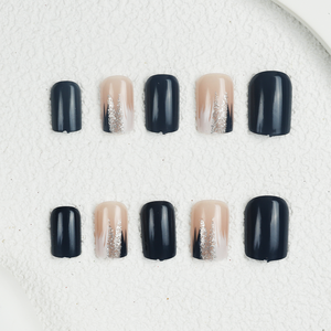 24 <span class=keywords><strong>faux</strong></span> ongles carrés de style français en ABS, <span class=keywords><strong>poudre</strong></span> de saphir en vrac pour application sur les doigts - Product Image 5
