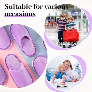 Chaussons jetables de luxe écologiques et hydratants pour adultes en polaire corail et lin avec semelle en EVA pour hôtels, voyages et spas - Product Image 6