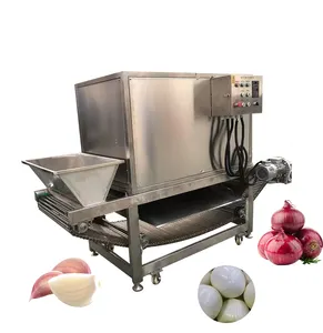 Factory Price Easy to Operate Automatic No Damage Chain Conveying Dry Garlic Onion Peeling Machine for Industries